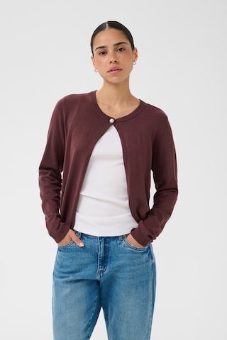 Kaffe Knit Cardigan in Brown: front