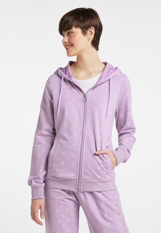 MYMO Zip-Up Hoodie in Purple: front