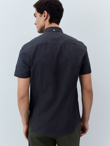 Next Regular fit Button Up Shirt in Grey