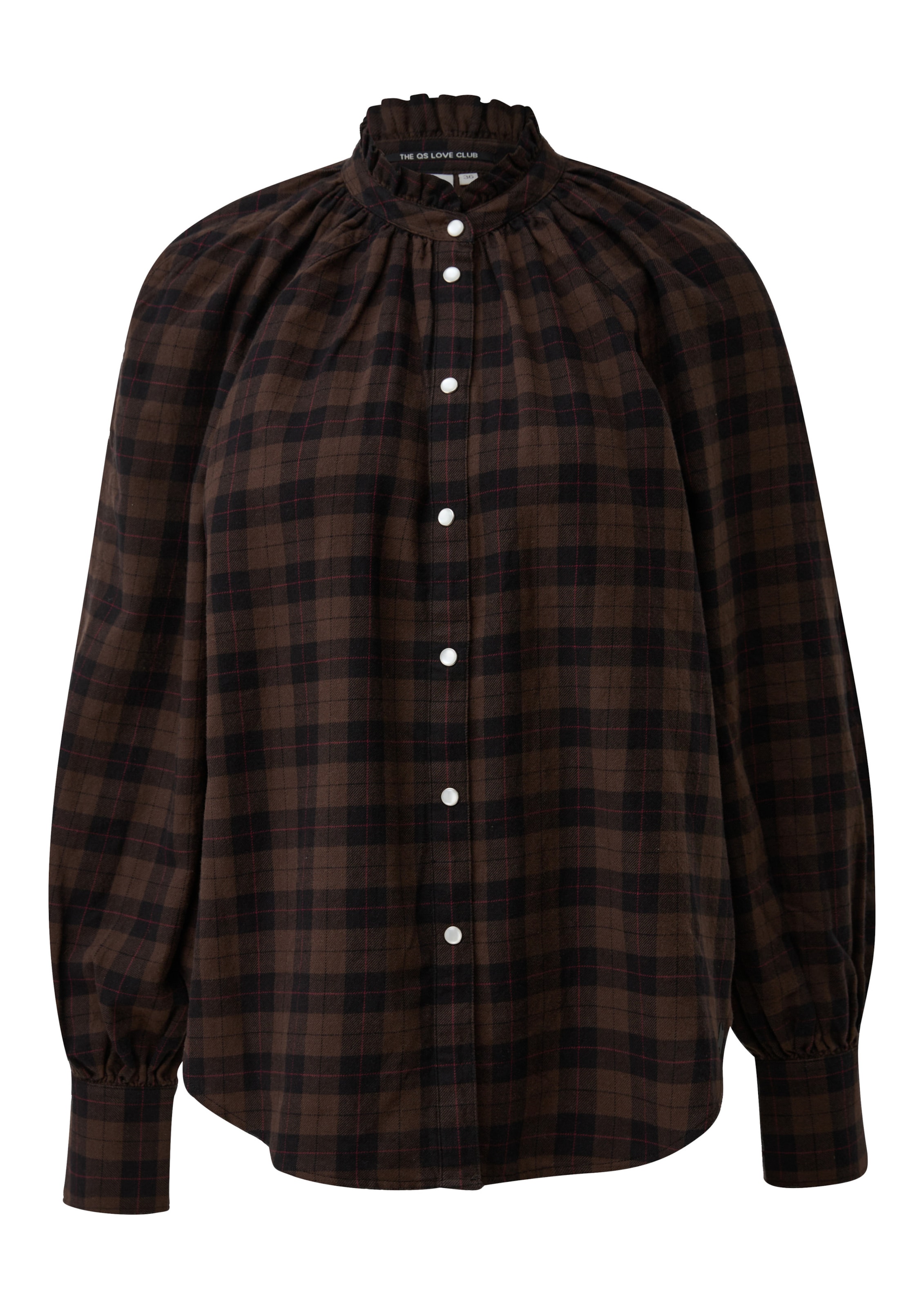 QS Blouse in Bruin: voorkant