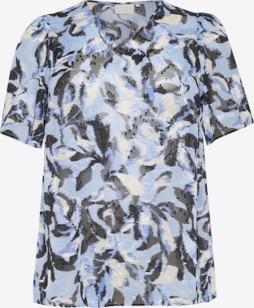 Chemisier 'Celona' KAFFE CURVE en bleu : devant