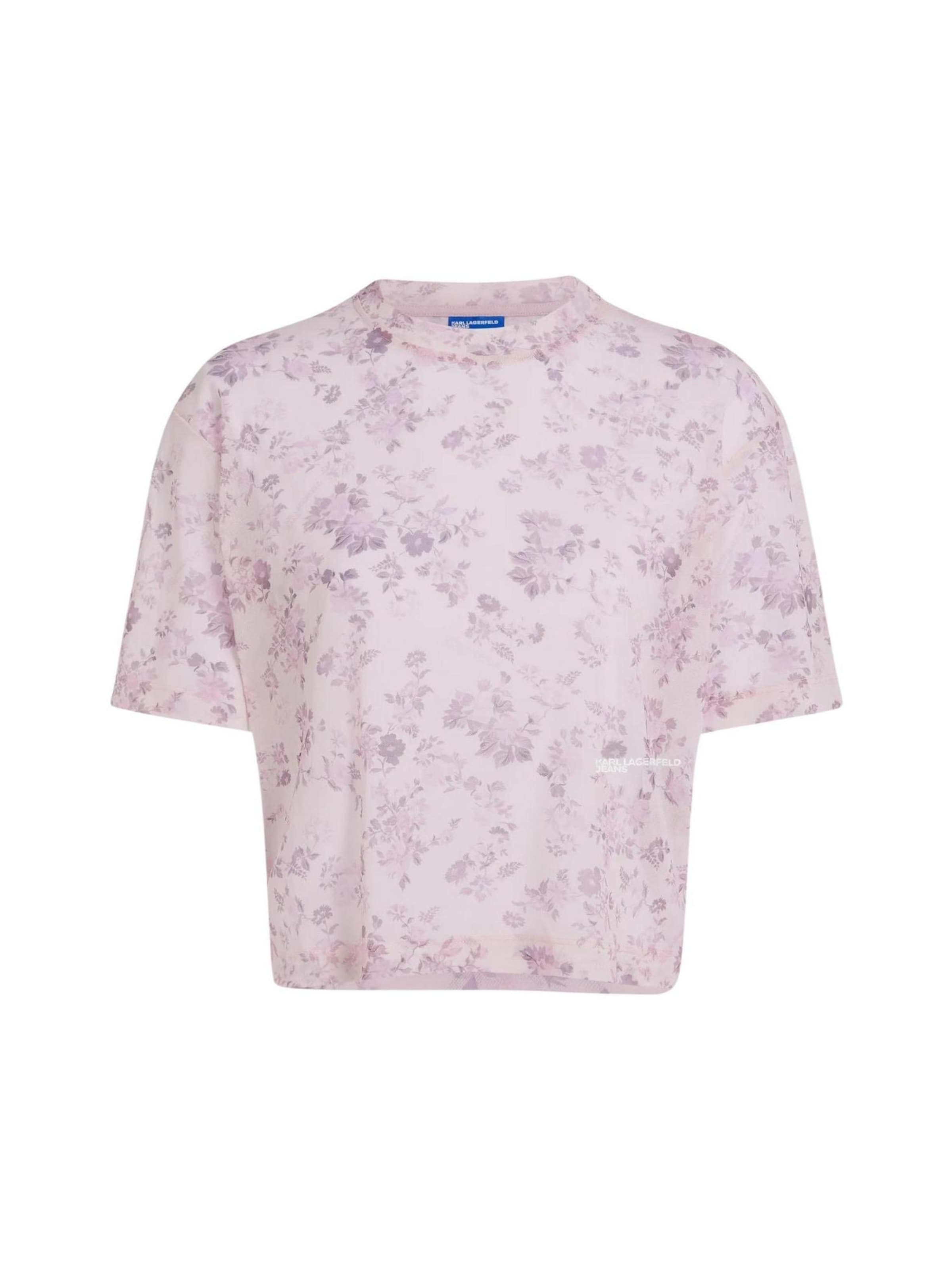 KARL LAGERFELD JEANS - Top 'KLJ Mesh Aop Tee B2W17089' en lila