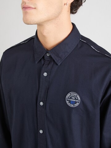 CAMP DAVID Slim fit Overhemd 'Heli Flight' in Blauw