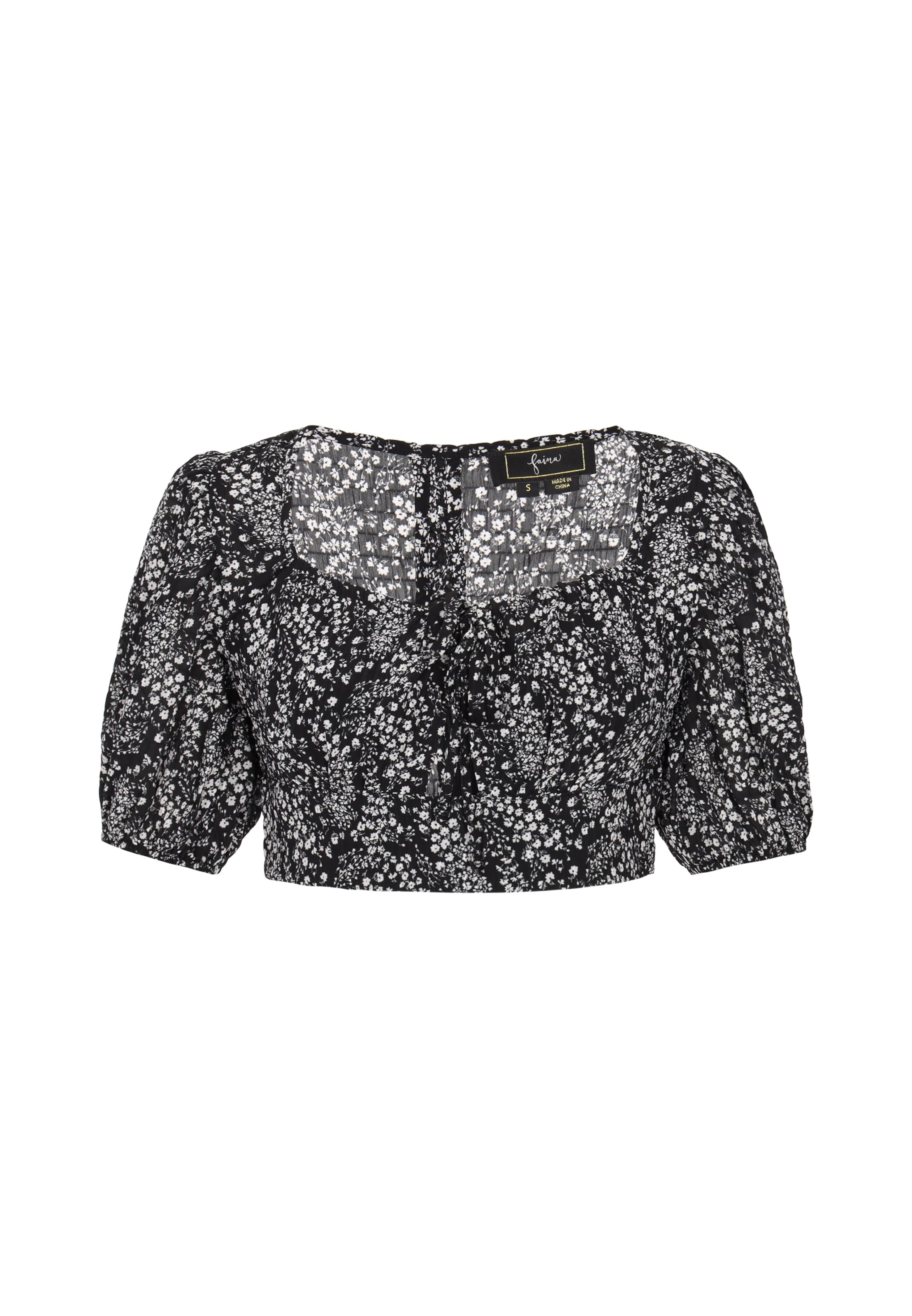 faina Blouse 'Festive' in Zwart: voorkant