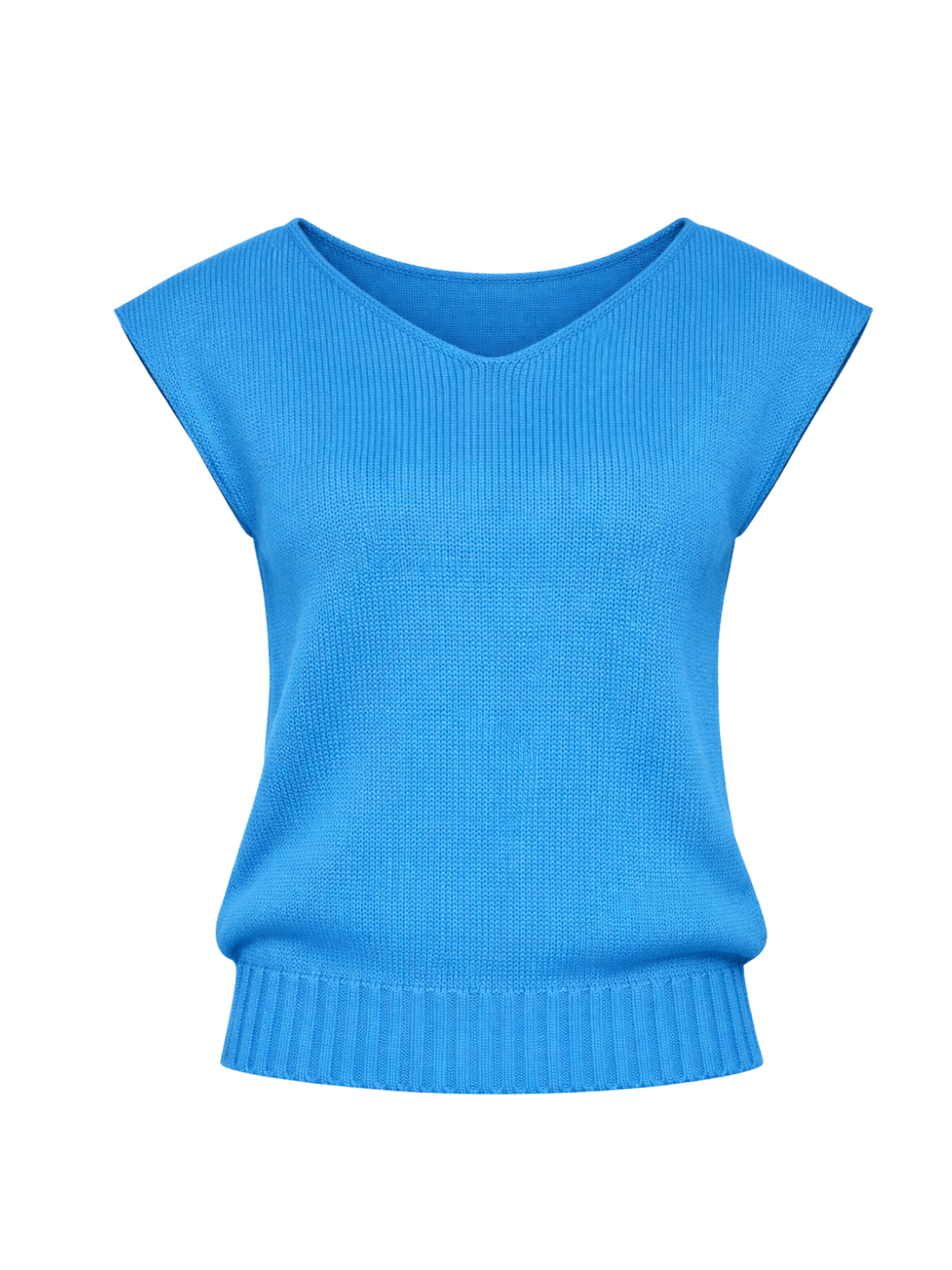Süel knitwear - Top de punto 'Carlos' en azul: frente