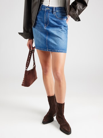 Fustă de la Pepe Jeans pe albastru: față