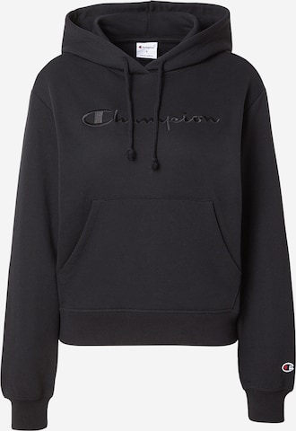 Bluză de molton de la Champion Authentic Athletic Apparel pe negru: față