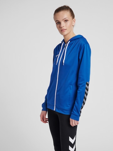 Hummel Athletic Zip-Up Hoodie in Blue