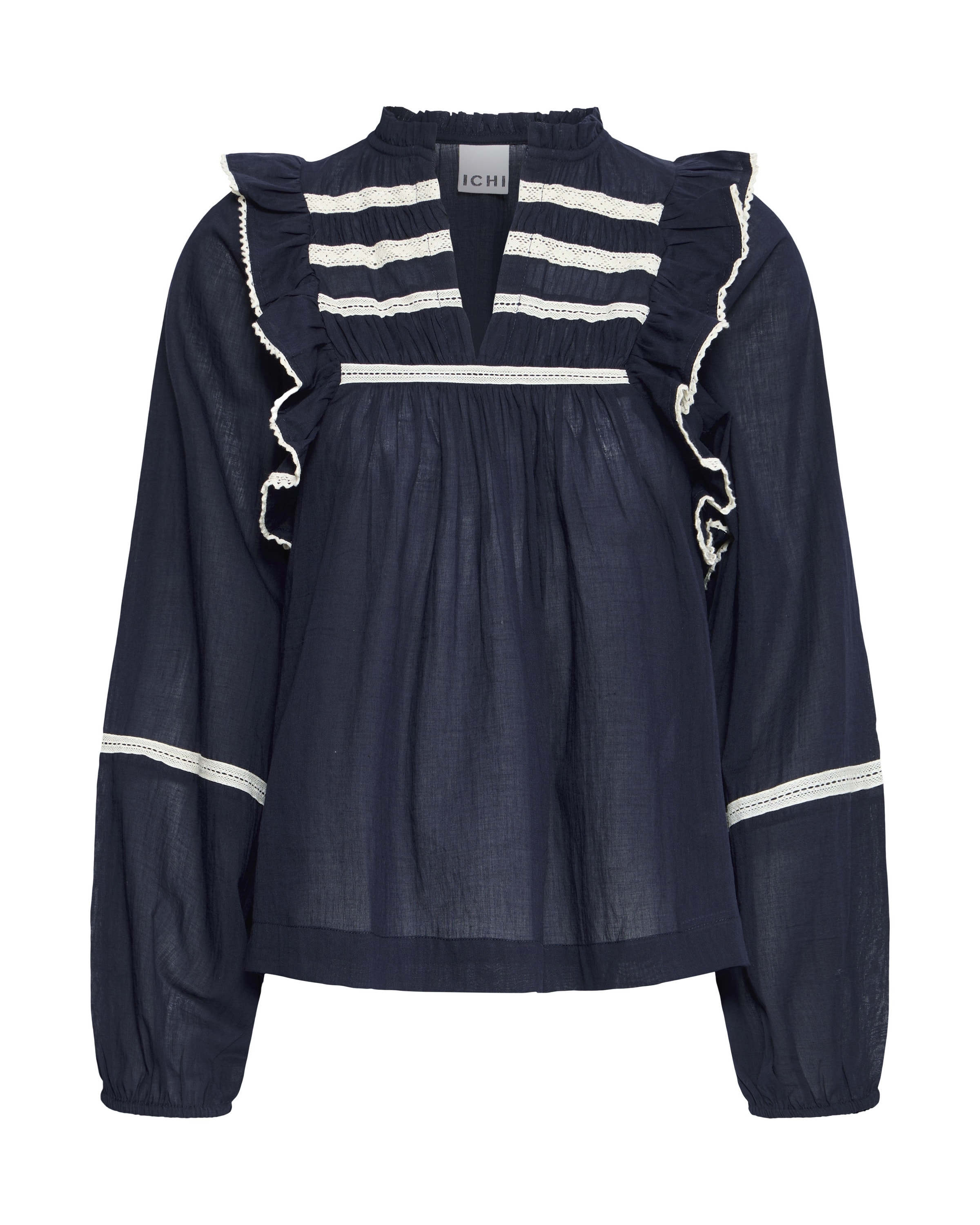 ICHI Shirt in Blue: front