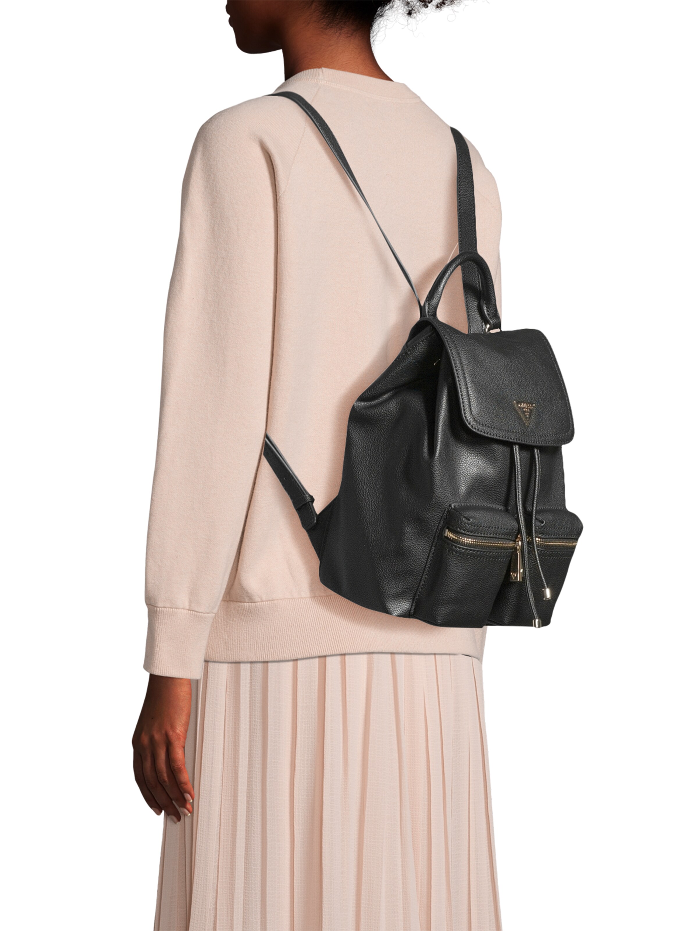 GUESS Ryggsäck 'Manhattan' i svart