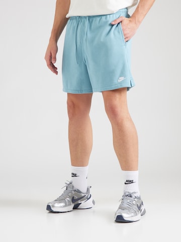 Nike Sportswear Loosefit Kalhoty 'CLUB' – modrá: přední strana