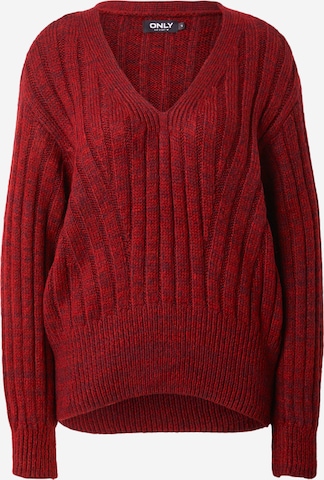 Pull-over 'AGNES' ONLY en rouge : devant