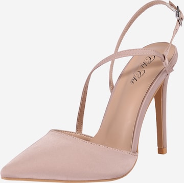 Sandales à lanières Chi Chi London en beige : devant