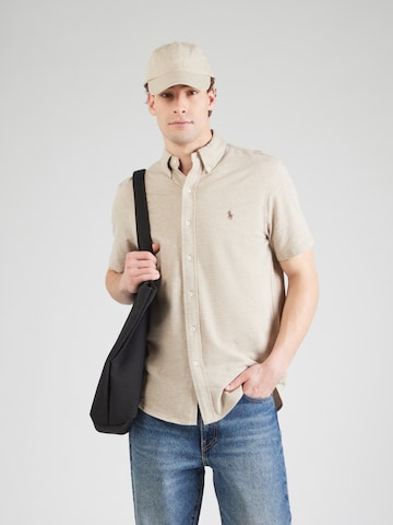 Regular fit Camicia di Polo Ralph Lauren in beige: frontale