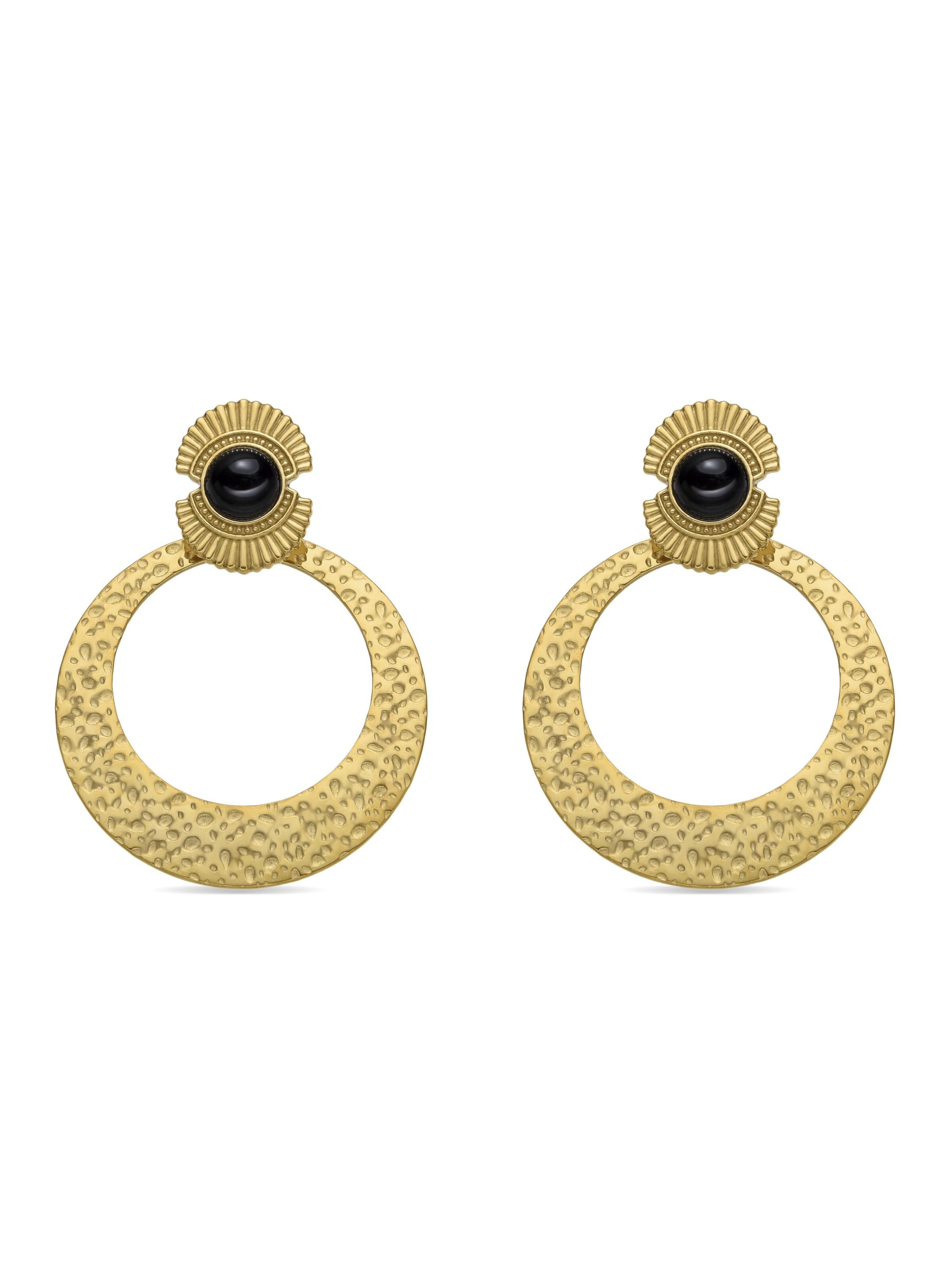 Luxenter Oorbellen 'Noraf' in Zwart: voorkant