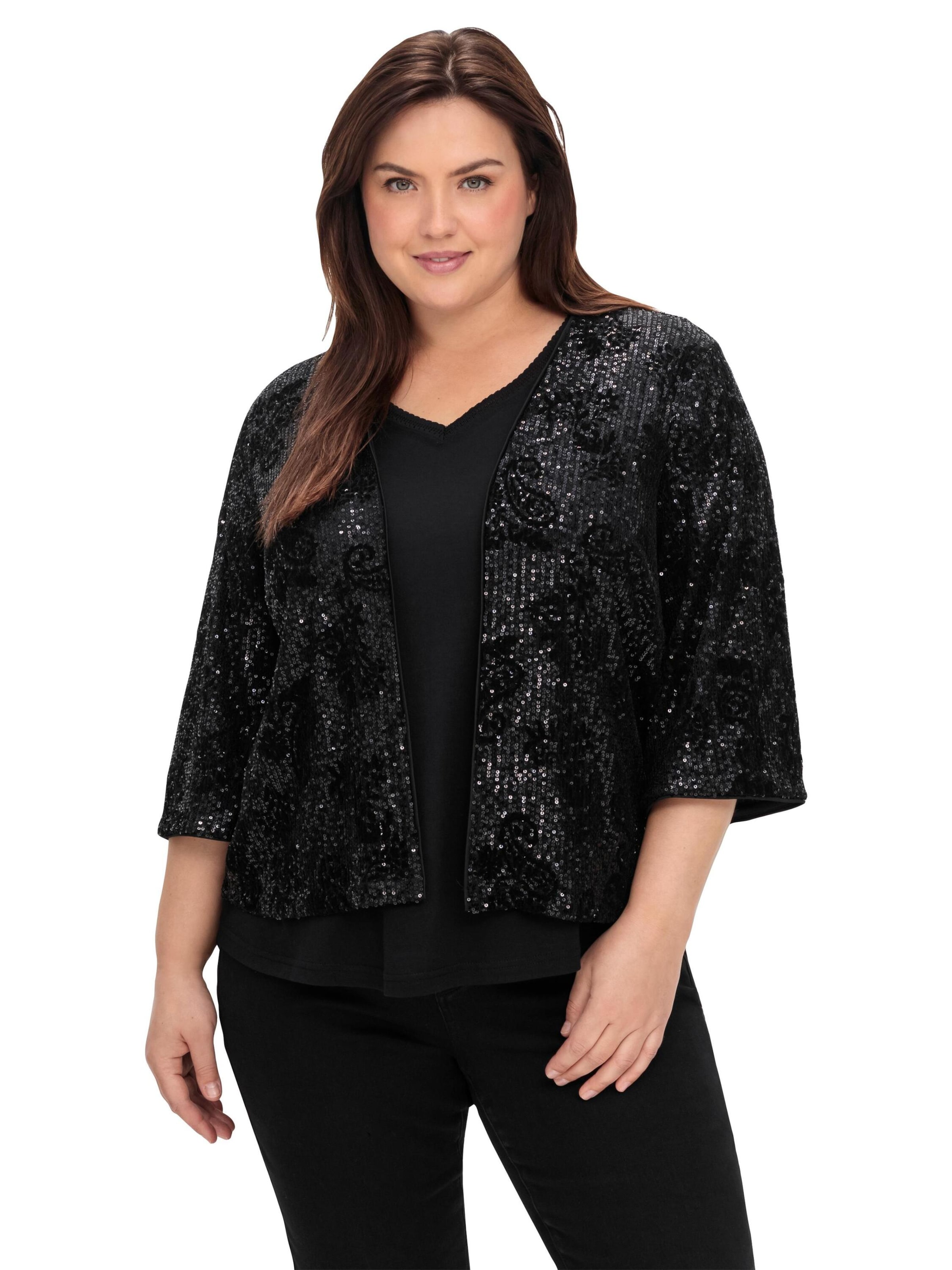 SHEEGO Přechodná bunda – černá: přední strana