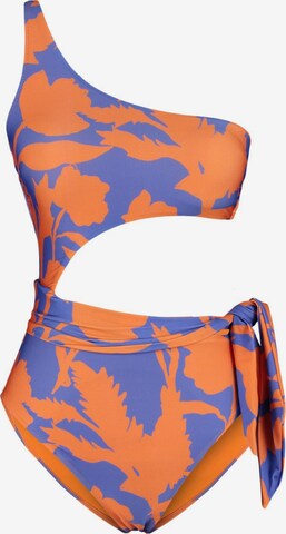 TrendyolBandeau Jednodijelni kupaći kostim - plava boja: prednji dio