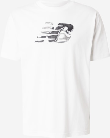 Tricou funcțional de la new balance pe alb: față