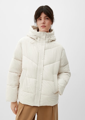 s.Oliver Winter Jacket in White: front