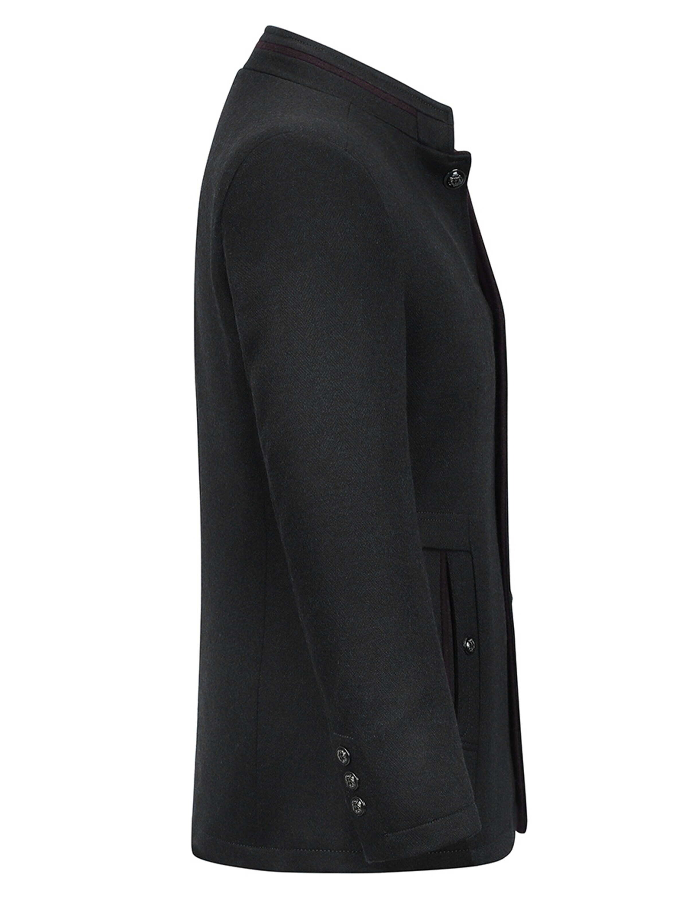ALLTHEMEN Winter Coat 'Eiskante' in Black