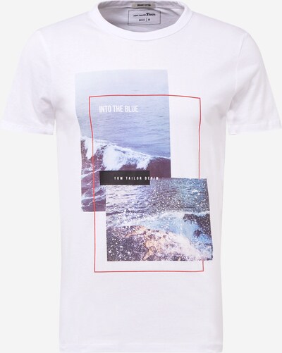 TOM TAILOR DENIM T-Shirt in mischfarben / weiß, Produktansicht