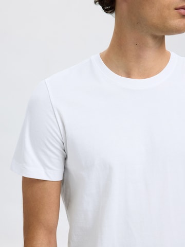 T-Shirt 'SLHCORMAC' SELECTED en blanc