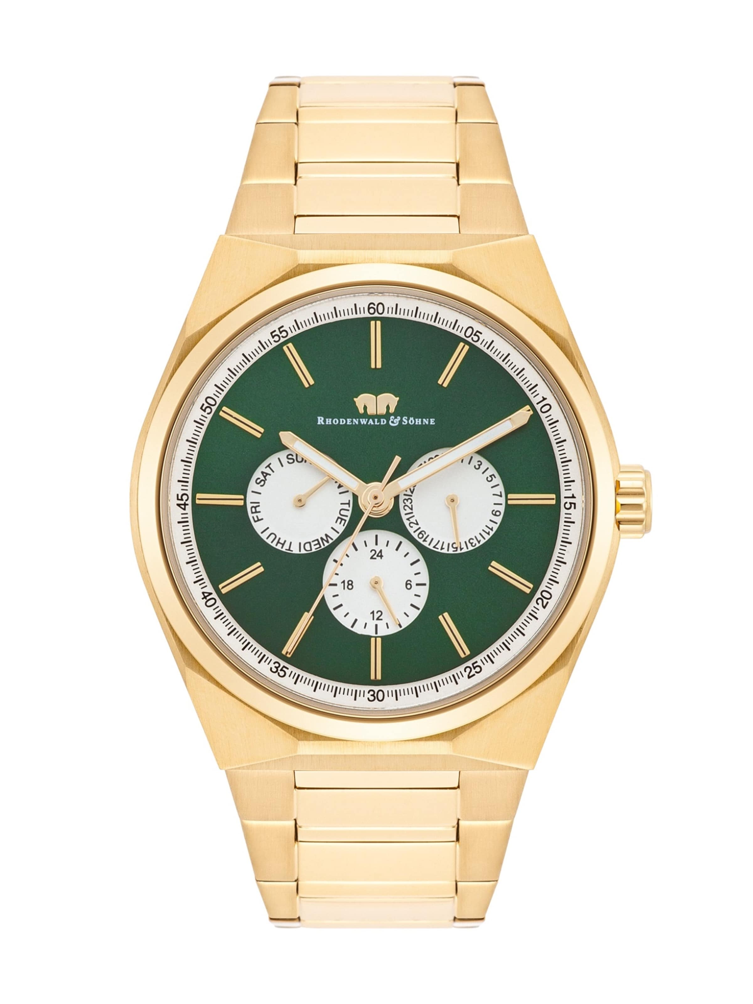 Rhodenwald & Söhne Analoguhr in Gold: Vorderseite