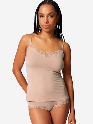 Haut ' Modal Lace ' Skiny en beige : devant