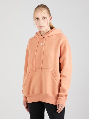 Nike Sportswear Bluzka sportowa 'Phoenix Fleece' w kolorze pomarańczowy: przód