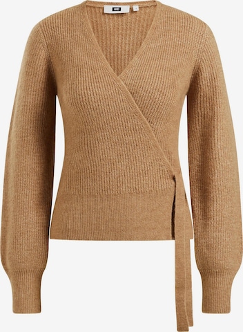 WE Fashion Knit cardigan in Beige: front