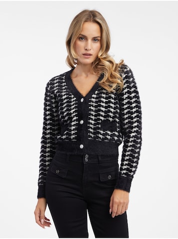 Orsay Knit Cardigan in Black: front