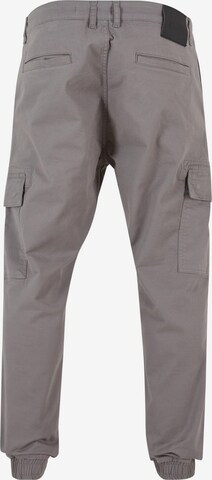 2Y Premium Tapered Cargo Jeans in Grey