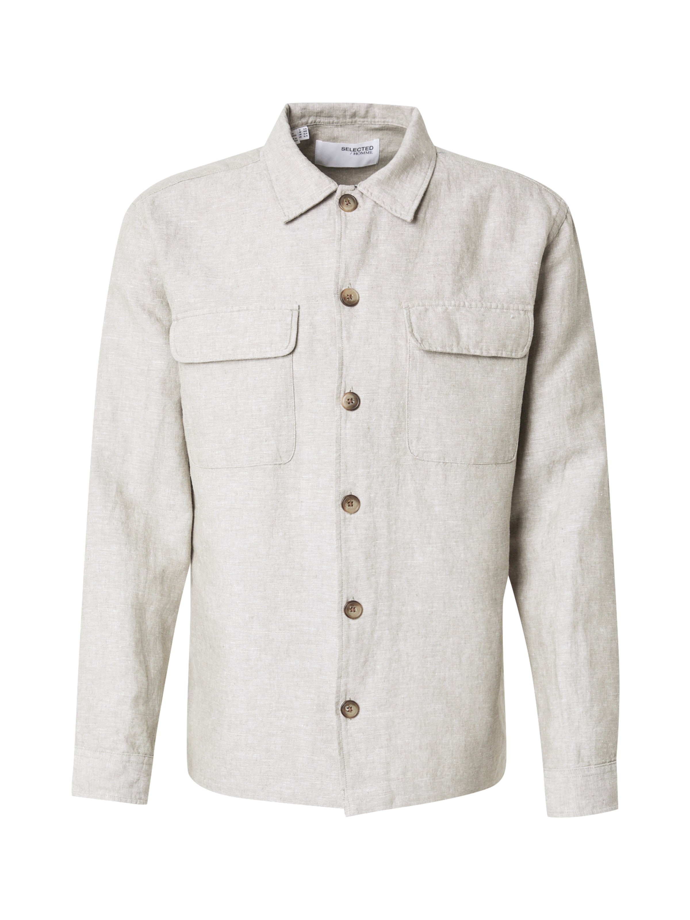 Comfort Fit Cămașă 'SLHLEROY' de la SELECTED pe gri: față