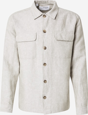 SELECTED Comfort Fit Paita 'SLHLEROY' värissä harmaa: etupuoli