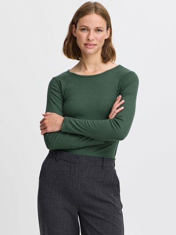 b.young - Camisa 'Papilone' em verde: frente