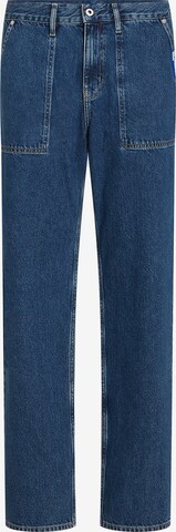 KARL LAGERFELD JEANS - Loosefit Calças de ganga 'Utility' em azul: frente