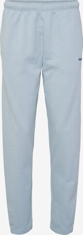 Hummel Tapered Workout Pants in Blue: front