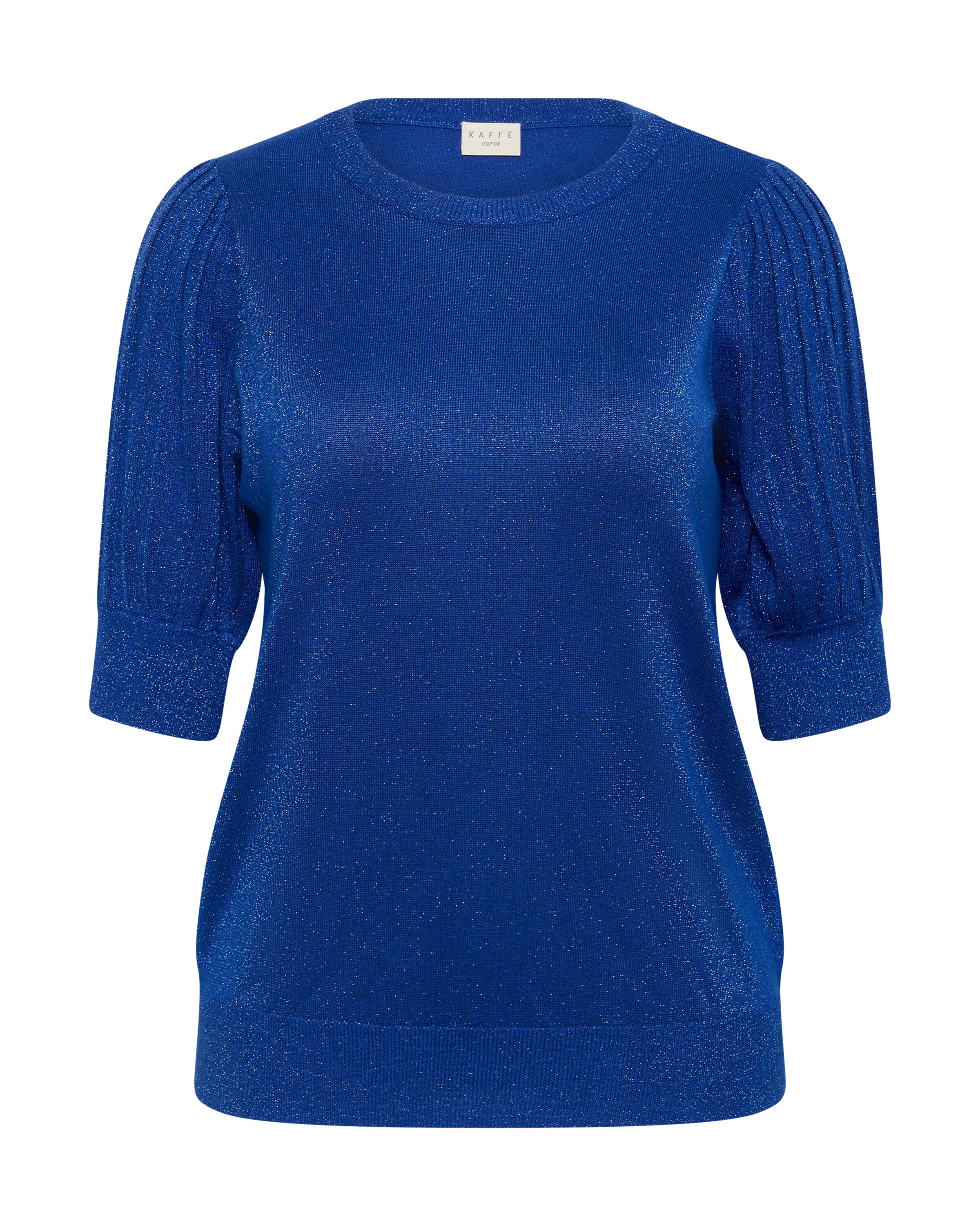 Pull-over 'Regitta' KAFFE CURVE en bleu : devant