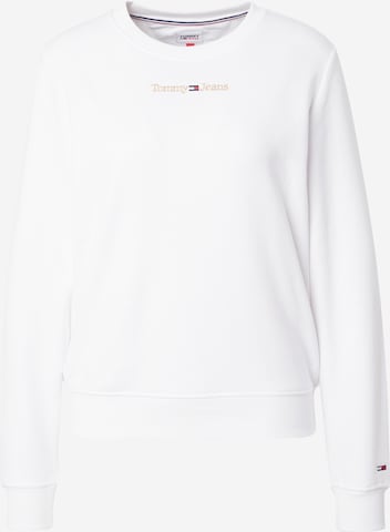 Tommy Jeans Sweatshirt in Wit: voorkant