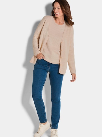 Goldner Gebreid vest in Beige