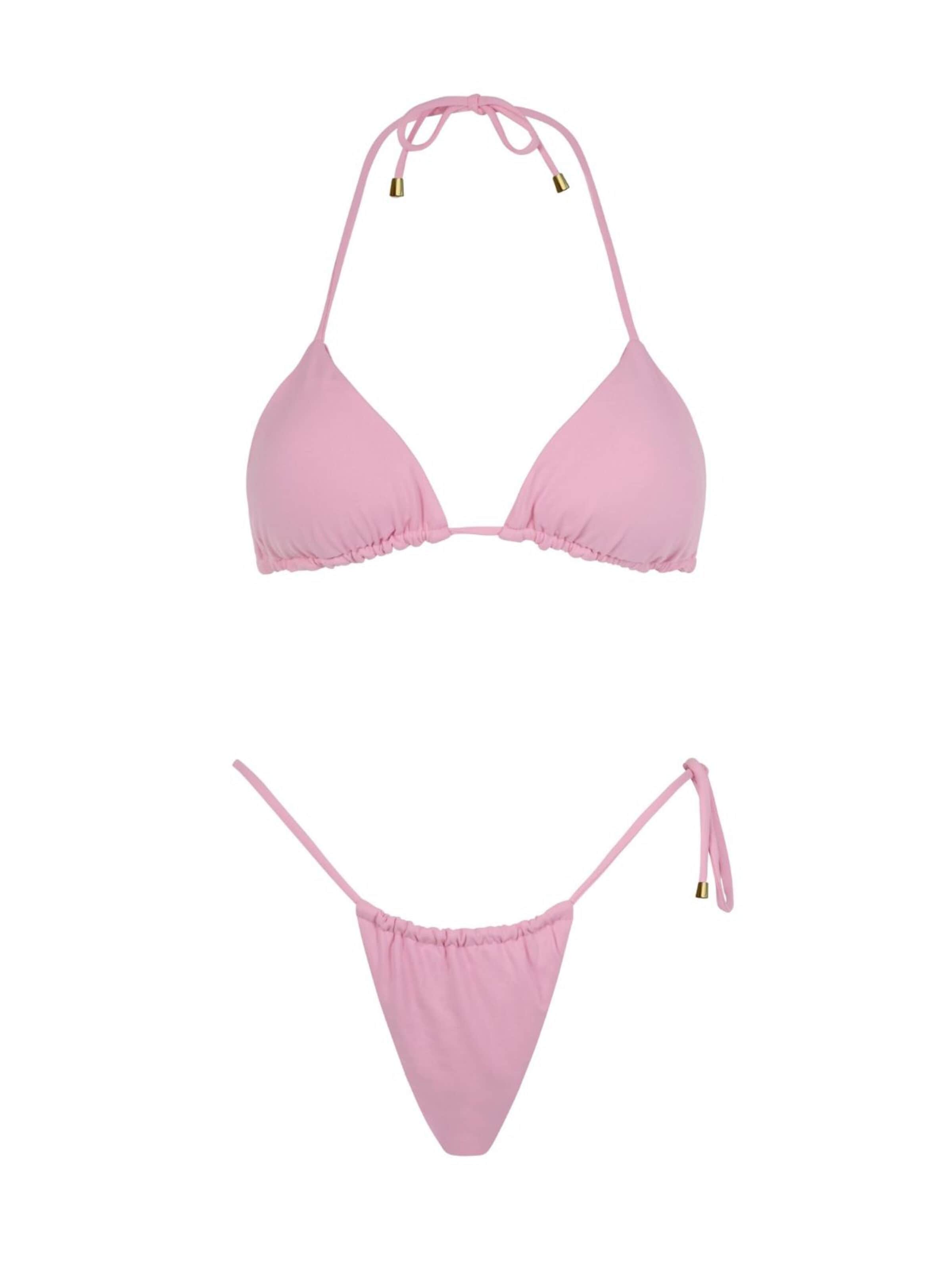 Acuarela Brand Triangle Bikini 'Rio Triangle Bikini Set' in Pink: front