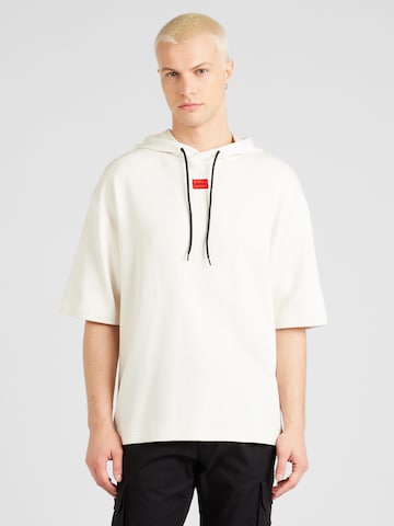 HUGO Sweatshirt 'Dresley232' i vit: framsida