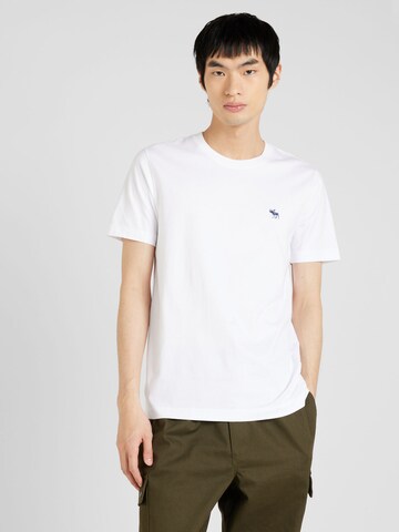 T-Shirt Abercrombie & Fitch en blanc : devant