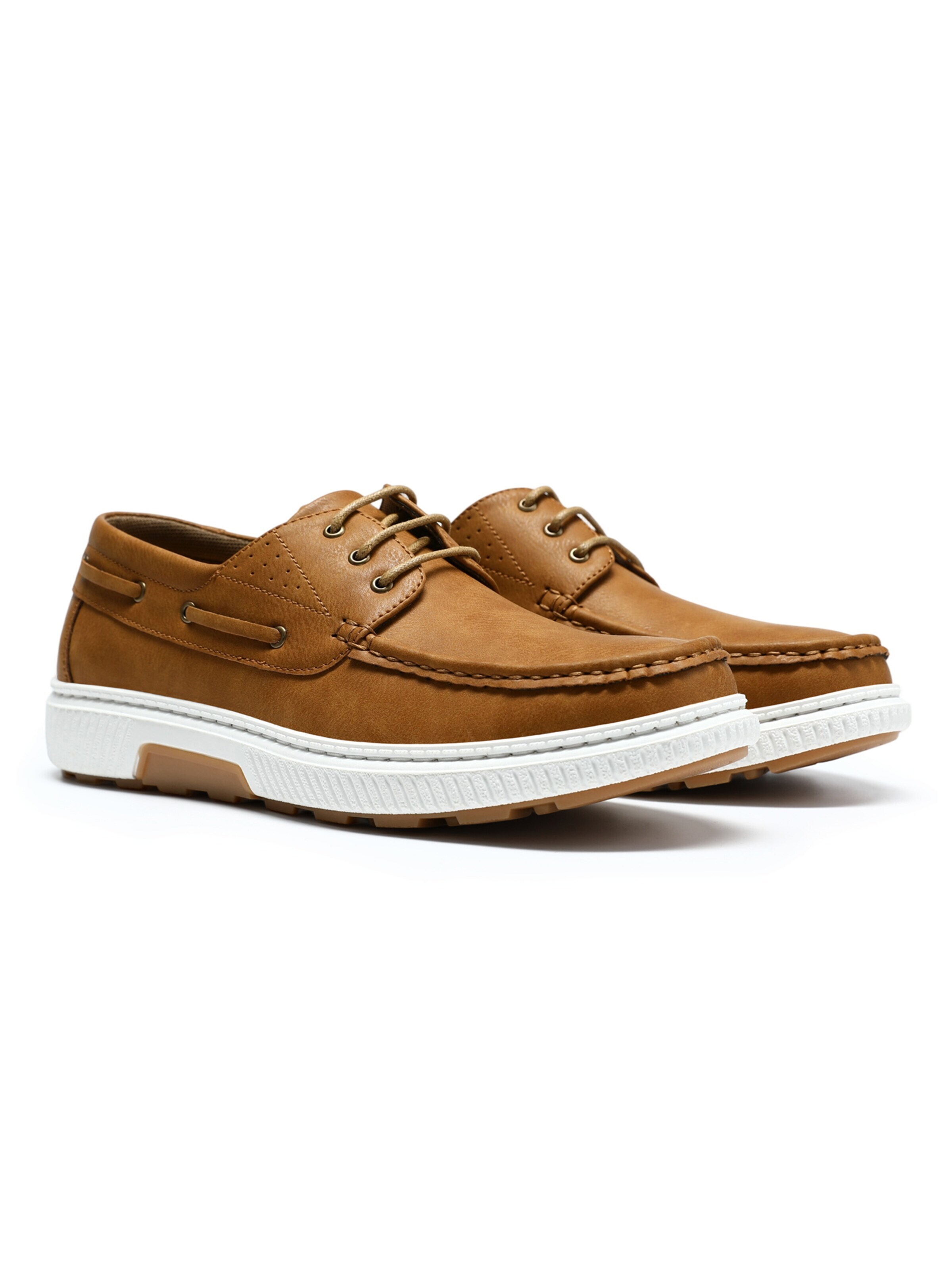 ALLTHEMEN Lace-Up Shoes 'Einfach' in Brown