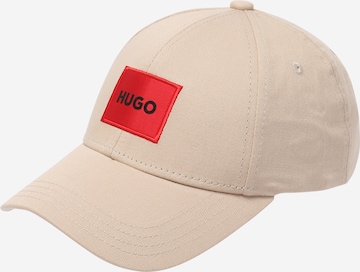 Casquette HUGO Red en beige : devant