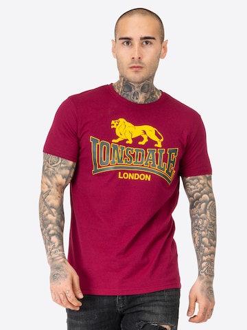 LONSDALE Shirt ' TAVERHAM ' in Rood: voorkant