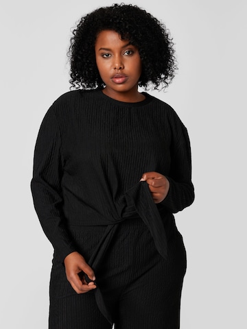 Guido Maria Kretschmer Curvy Shirt 'Ina' in Black: front