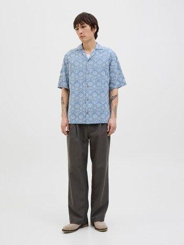 JACK & JONES Comfort fit Button Up Shirt in Blue