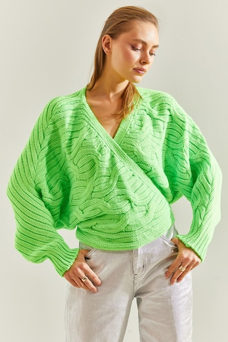 Bianco Lucci Sweter w kolorze zielony