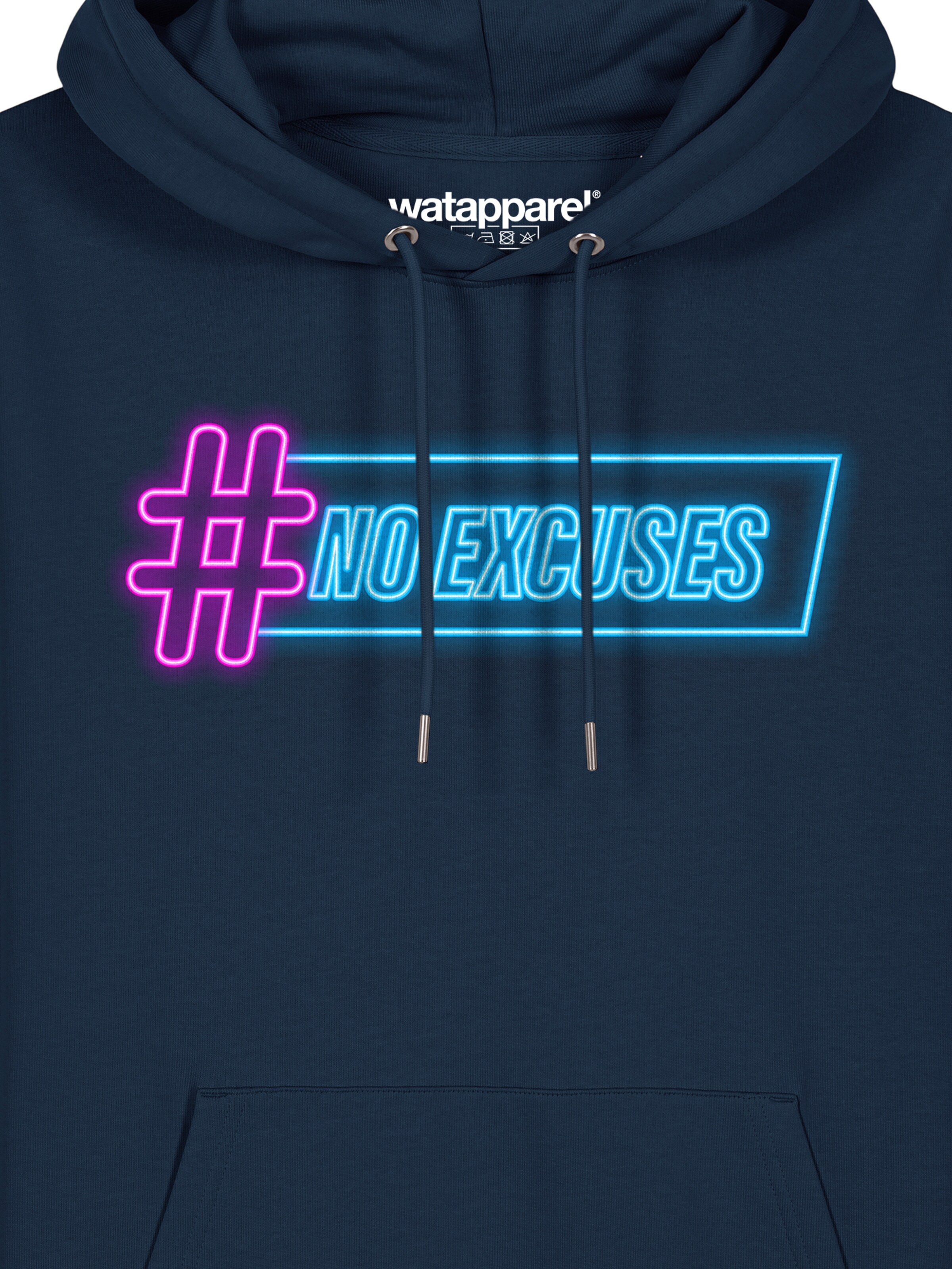 Watapparel Sweatshirt ' No Excuses ' in Blauw